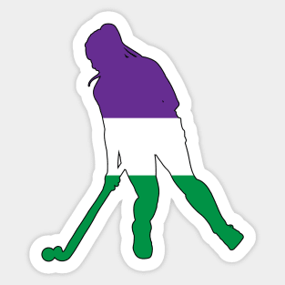 Field Hockey: Genderqueer Pride Sticker